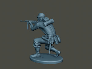 german soldier ww2 shoot crouched g2 3Dプリントモデル