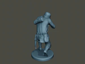 german soldier ww2 shoot crouched g2 3D Print Model