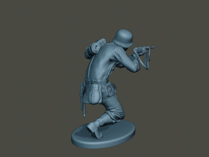german soldier ww2 shoot crouched g2 3Dプリントモデル