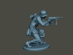 german soldier ww2 shoot crouched g2 3Dプリントモデル
