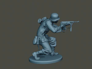 german soldier ww2 shoot crouched g2 3D Print Model