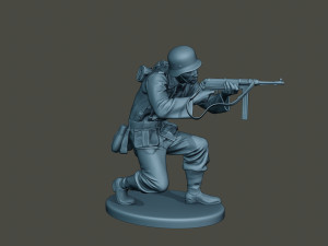 german soldier ww2 shoot crouched g2 3Dプリントモデル