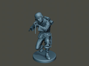 german soldier ww2 shoot crouched g2 3Dプリントモデル