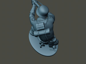 german soldier ww2 shoot crouched g2 3Dプリントモデル