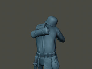 german soldier ww2 shoot crouched g2 3Dプリントモデル