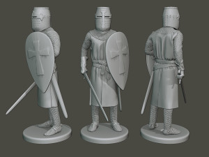 knight templar stand2 t1 3D Print Model