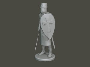 knight templar stand2 t1 Modello di stampa 3D