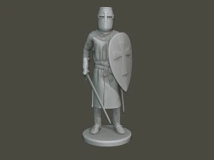 knight templar stand2 t1 3D Print Model