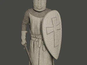 knight templar stand2 t1 3D Print Model