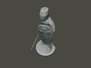 knight templar stand2 t1 Modello di stampa 3D