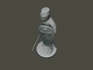 knight templar stand2 t1 3D Print Model
