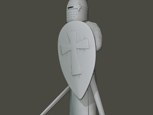 knight templar stand2 t1 Modello di stampa 3D