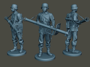 german soldier ww2 stand guard g4 3D Print Model