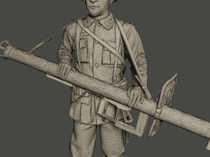 german soldier ww2 stand guard g4 Modelo de Impressão 3D
