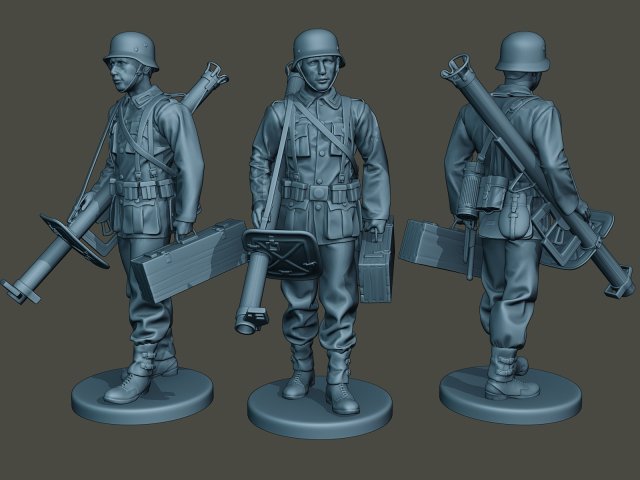 german soldier ww2 walk g4 3D Print Model .c4d .max .obj .3ds .fbx .stl .blend 
