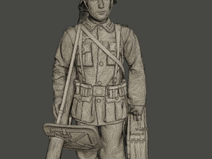 german soldier ww2 walk g4 3D Print Model