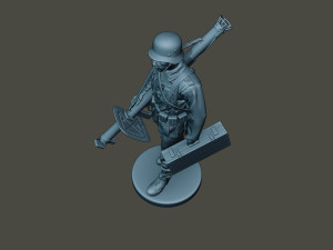 german soldier ww2 walk g4 3D Print Model