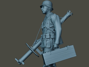 german soldier ww2 walk g4 3D Print Model