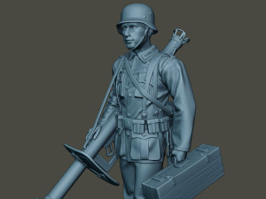 german soldier ww2 walk g4 3D Print Model