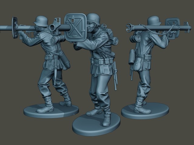 german soldier ww2 shoot stand g4 3D Print Model .c4d .max .obj .3ds .fbx .lwo .lw .lws