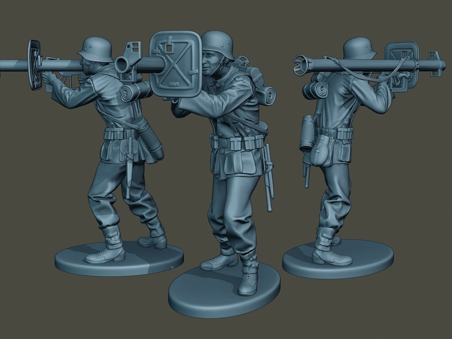 german soldier ww2 shoot stand g4 3D Print Model .c4d .max .obj .3ds .fbx .stl .blend