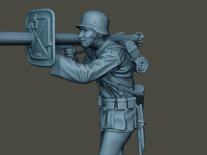german soldier ww2 shoot stand g4 Modelo de impresión 3D