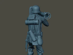 german soldier ww2 shoot stand g4 3D Print Model