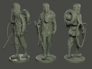german soldier ww1 walk g5 3D Принт Модель