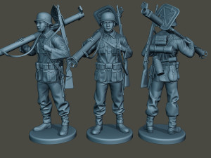 german soldier ww2 stand up g4 3D Print Model