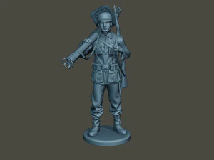 german soldier ww2 stand up g4 3D Print Model