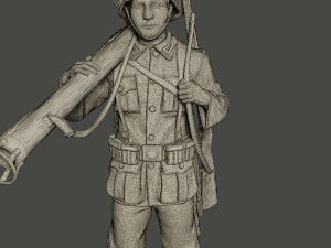 german soldier ww2 stand up g4 3D Print Model