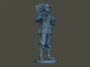 german soldier ww2 stand up g4 3D Print Model