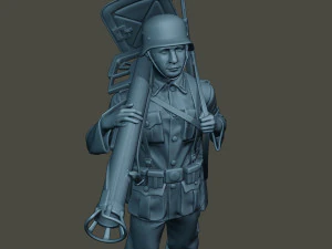 german soldier ww2 stand up g4 3D Print Model