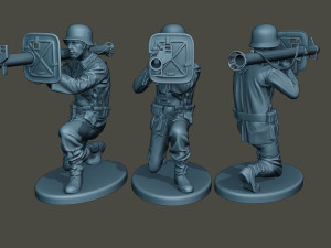 german soldier ww2 shoot crouched g4 3D Print Model