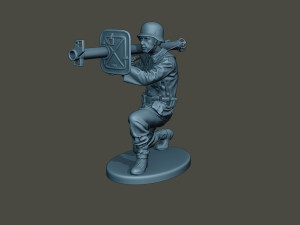 german soldier ww2 shoot crouched g4 Modelo de impresión 3D