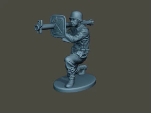 german soldier ww2 shoot crouched g4 3D Print Model