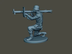 german soldier ww2 shoot crouched g4 3D Print Model