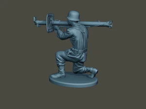 german soldier ww2 shoot crouched g4 3D Print Model