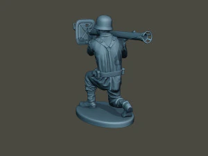 german soldier ww2 shoot crouched g4 3D Print Model
