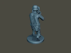 german soldier ww2 shoot crouched g4 3D Print Model