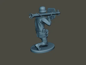 german soldier ww2 shoot crouched g4 3D Print Model