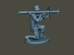 german soldier ww2 shoot crouched g4 3D Print Model