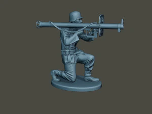 german soldier ww2 shoot crouched g4 3D Print Model