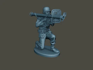 german soldier ww2 shoot crouched g4 3D Print Model