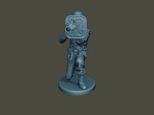 german soldier ww2 shoot crouched g4 3D Print Model