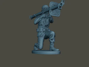 german soldier ww2 shoot crouched g4 3D Print Model
