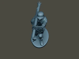 german soldier ww2 shoot crouched g4 3D Print Model