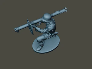 german soldier ww2 shoot crouched g4 3D Print Model