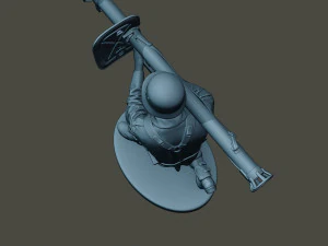 german soldier ww2 shoot crouched g4 3D Print Model