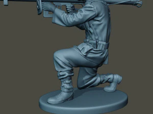 german soldier ww2 shoot crouched g4 3D Print Model